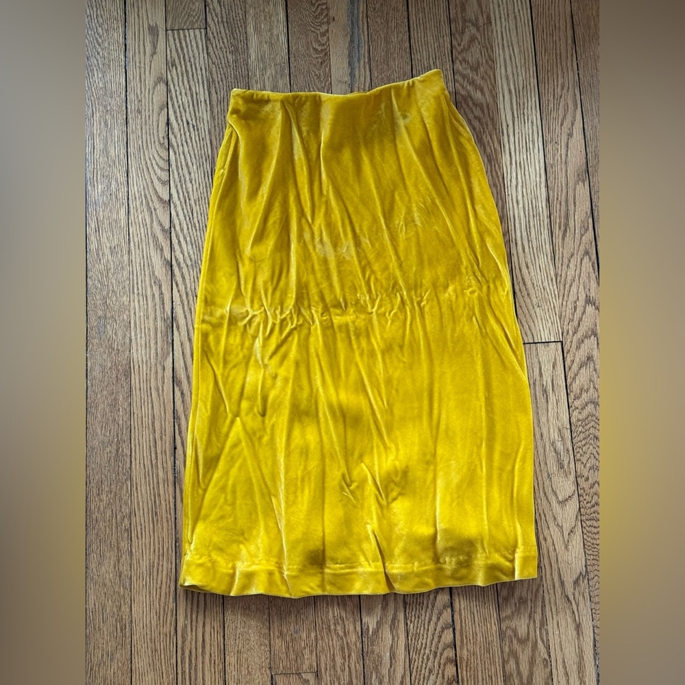 Anthropologie Maeve Velvet Midi Skirt - Size XXS Petite